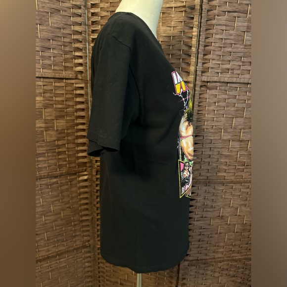 Westlemania VI 6 Wrestling Wrestle Black Shirt Ultimate Warrior Macho Man Medium - Picture 4 of 11